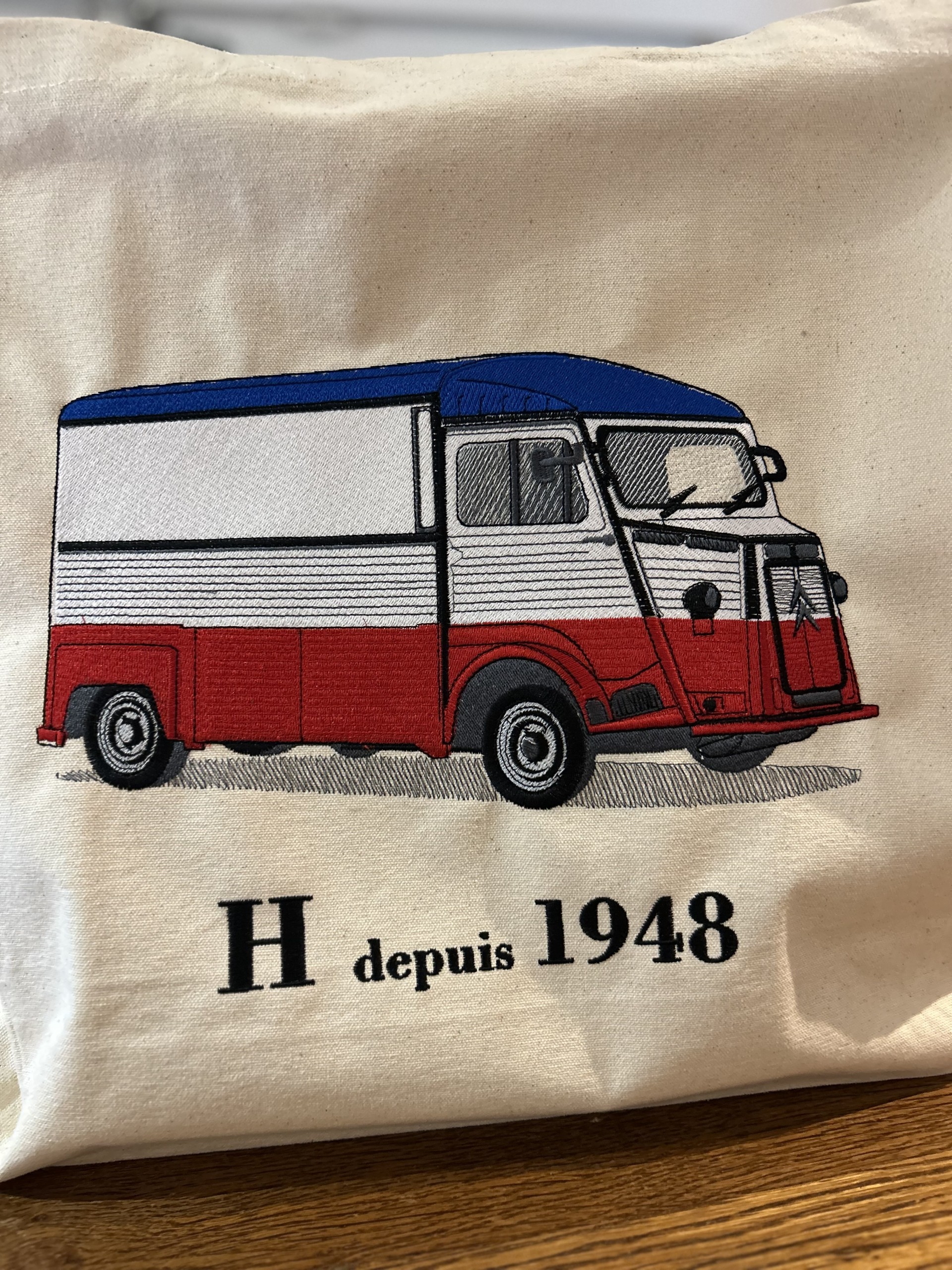 totebag fairtrade coton broderie camion voiture collection ancienne