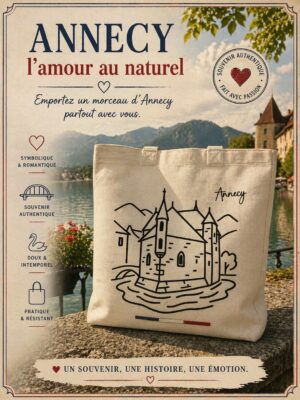 Totebag coton d'Annecy et ses vieilles prisons
