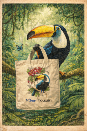 totebag coton avec un toucan