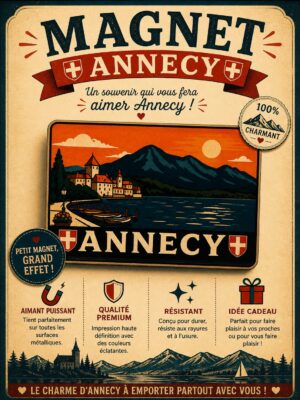 annecy et ses bords du lac facon vintage
