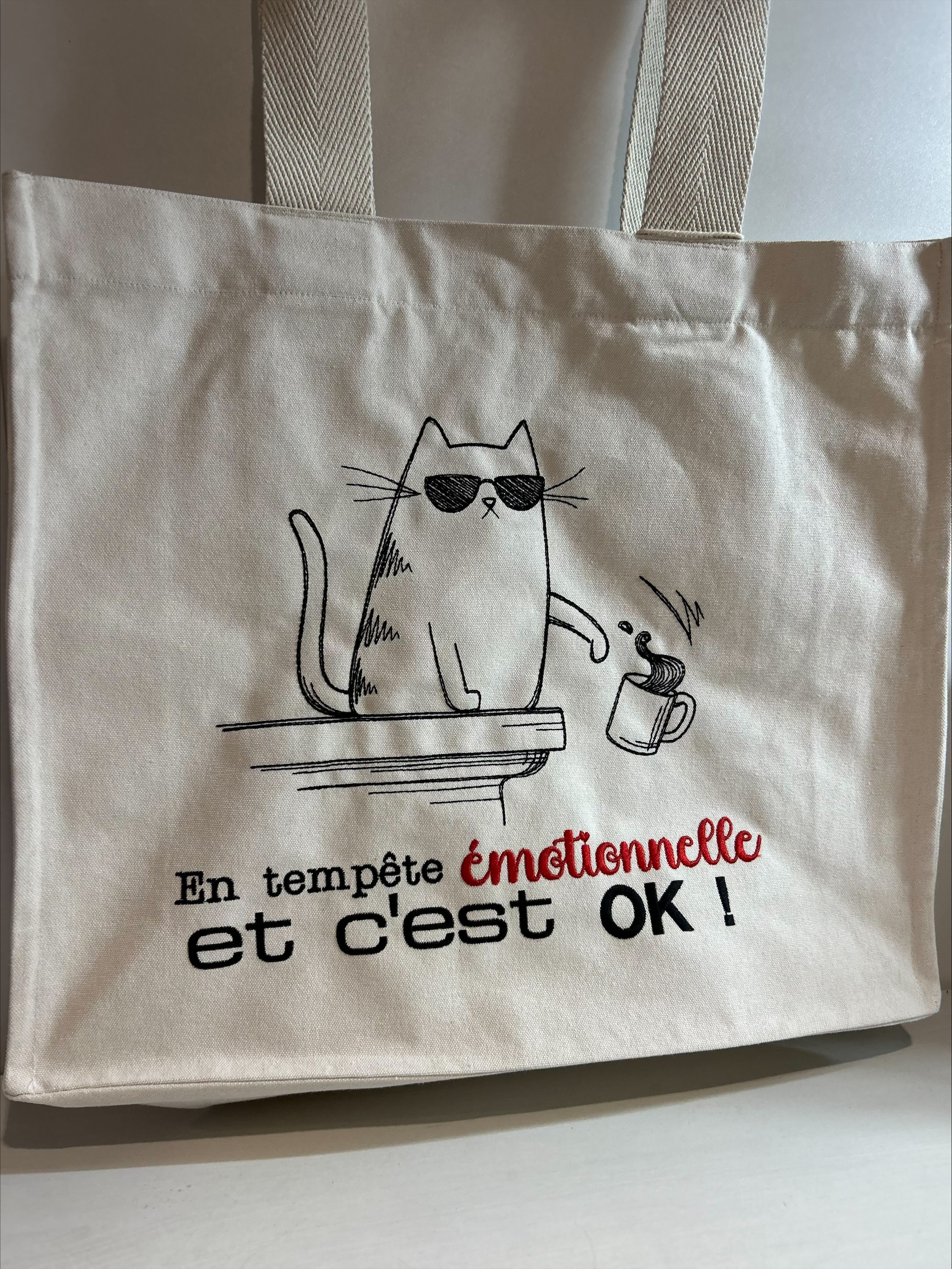 Totebag chat "Tempête émotionnelle" – Image 2