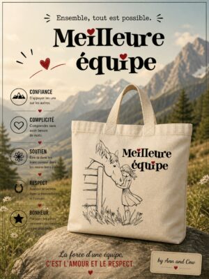 sac d'une fille avec son cheval