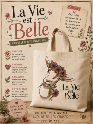 chèvre avec une couronne de fleurs et une marguerite