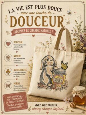 lapin avec son pot de miel et le papillon