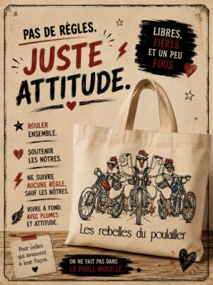 trois coqs sur des motos qui sont des rebelles