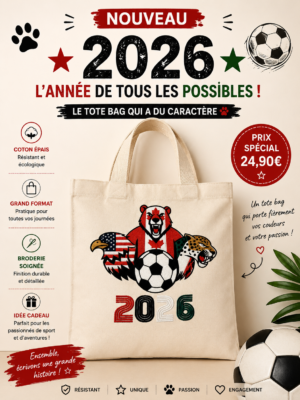 totebag sac cabas pour la coupe du monde de foot 2026